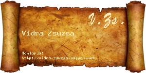 Vidra Zsuzsa névjegykártya