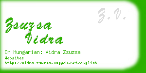 zsuzsa vidra business card